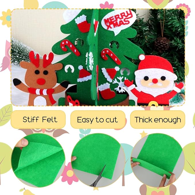 10Pcs Felt Sheets Fabric, 1mm | Polyester,