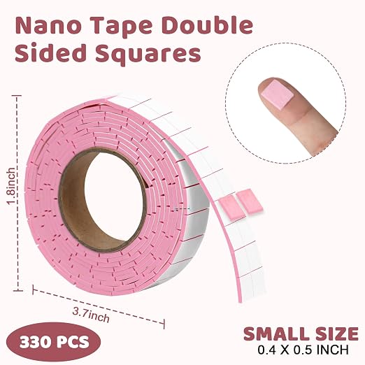330 PCS Double Sided Foam Tape Pre Cut 1/2 X 2/5 Inch Small Adhesive Foam