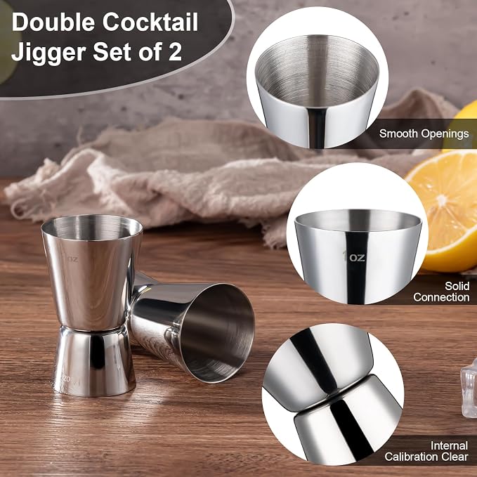 Briout Jigger for Bartending, Flat Edge