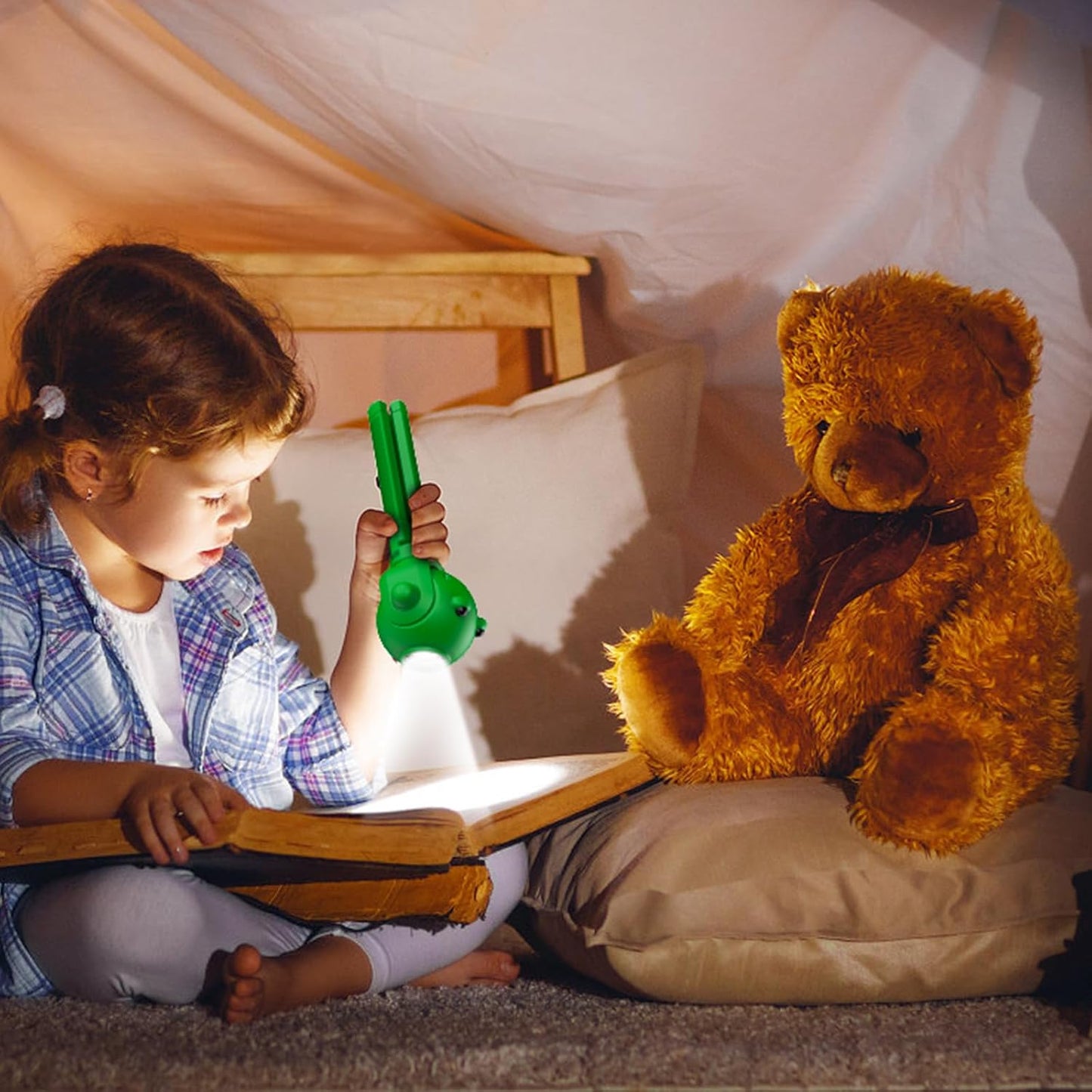 TOLYS Frog Kids Flashlight – Rechargeable LED Torch with 8 Color Modes, USB-C, Fun Flashlight for Boys & Girls, Perfect for Parties, Camping & Outdoor Adventures