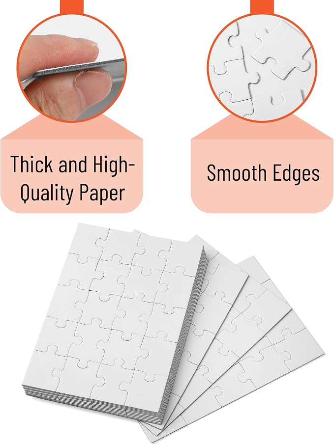 Mr. Pen- Blank Puzzle Bulk, 13 Pack, 20 Pieces/Pack, 5.5 x 8.1 Inch, Arts & DIY
