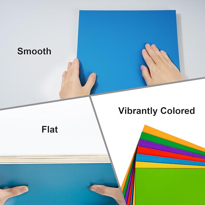 ROBOTIME 7-Pack Double-Sided Colored 1/8" Plywood Sheets
