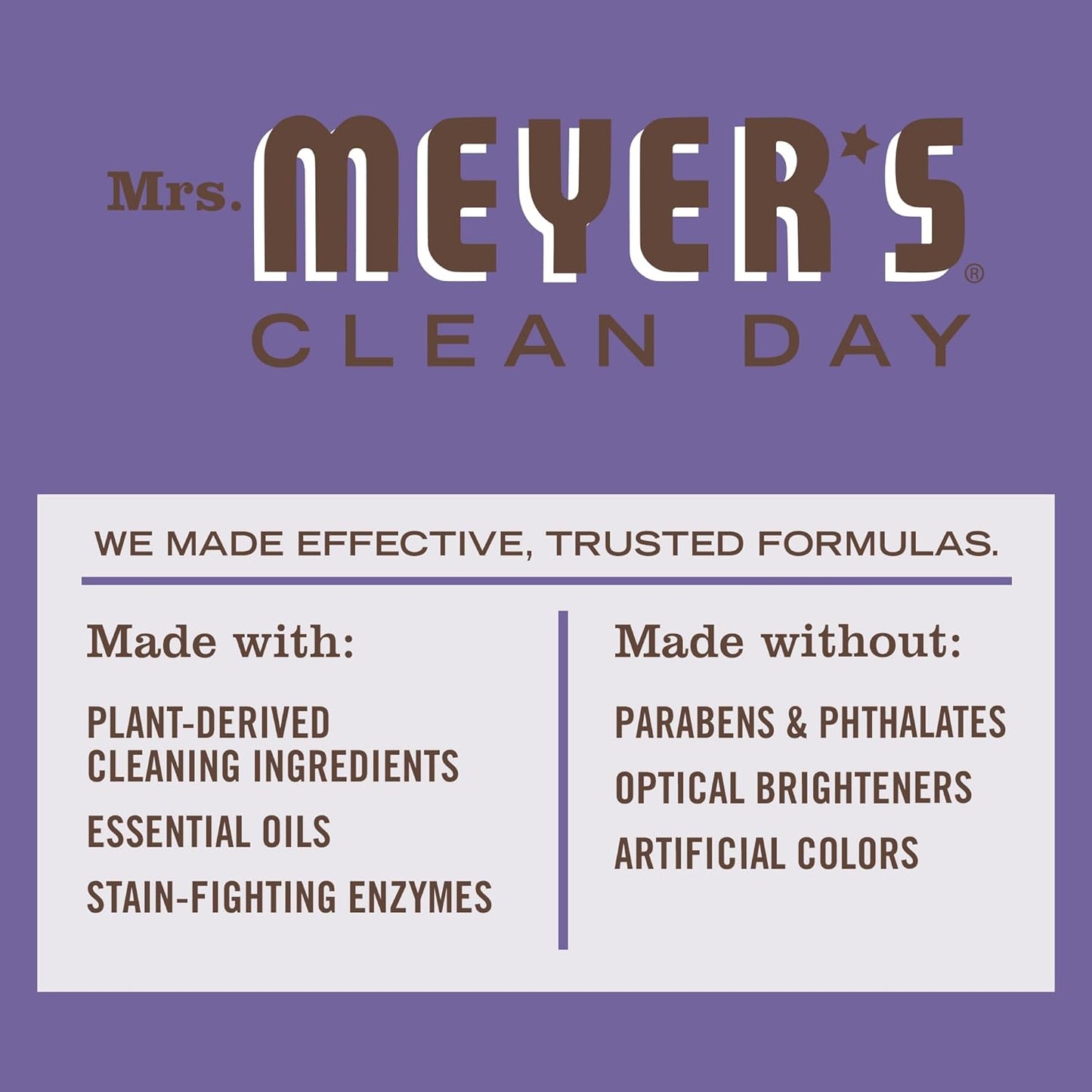 MRS. MEYER'S CLEAN DAY Liquid Laundry Detergent, Infused with Essential Oils, Compassion Flower, 64 oz - Pack of 2 (128 Loads)