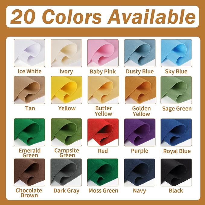Golden Yellow Felt Fabric Sheet 108" X 36", 1.4mm Thick Large Soft Durable