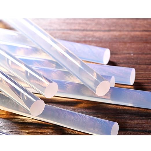 50 PCS Mini Round Hot Glue Sticks，4 x 0.28-Inch Glue Gun Sticks，Clear,