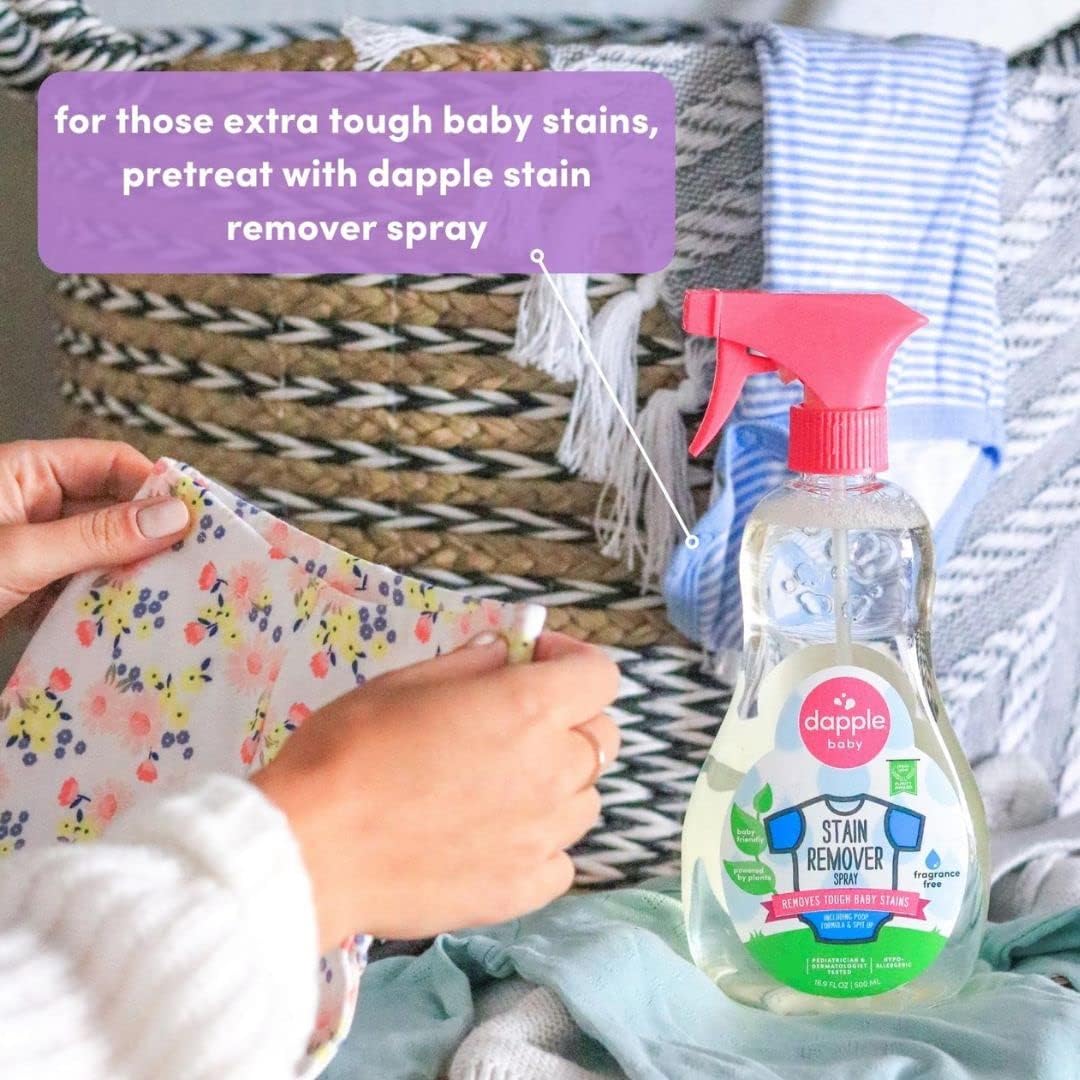 Dapple Baby Laundry Detergent, Powered by Plants, Concentrated, Hypoallergenic, Lavender, Stain Remover, 50 Fl Oz (2 Pack)