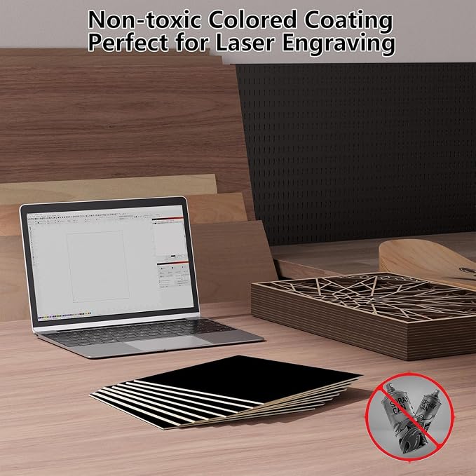 4 Pack Pre-Painted Colored Plywood Sheets, DIY Crafts, Models Making