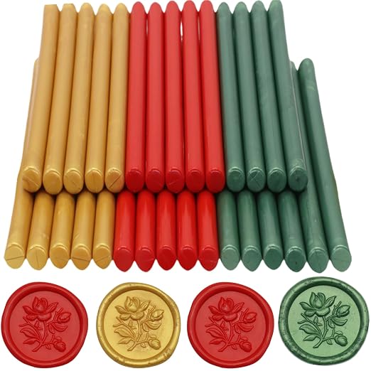 Wax Seal Sticks, Atopbb 30pcs Glue Gun Wax Sealing Sticks Beads Only Suit