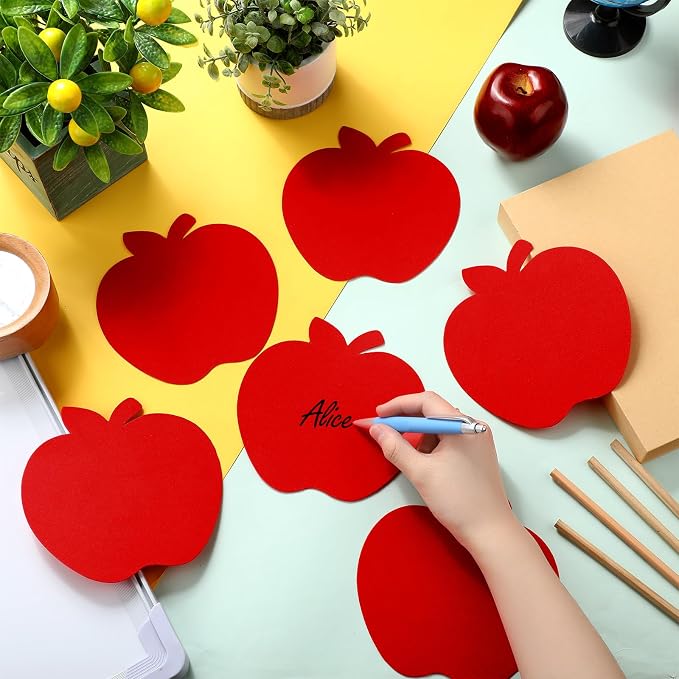 Ireer 48 Pcs Foam Apple Cut Outs Red Apples Shapes Cutouts Bulletin Board