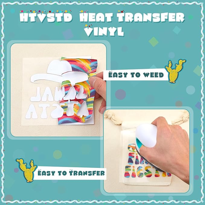 HTVSTD Mexican Fiesta Heat Transfer Vinyl 10SheetS 12×10in Iron on Vinyl |