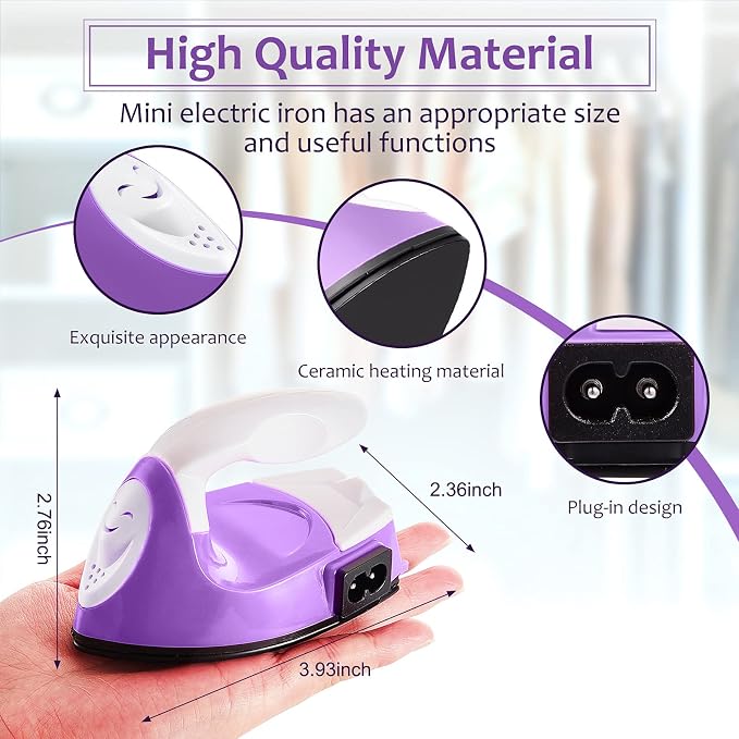 Honoson Mini Craft Iron Mini Heat Press Small Iron 3.93 x 2.36 x 2.76 in