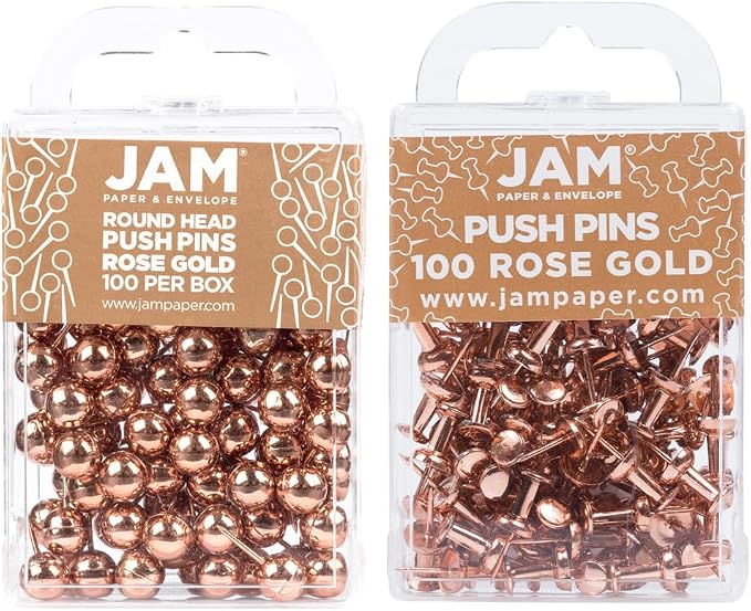 JAM PAPER Colorful Push Pins