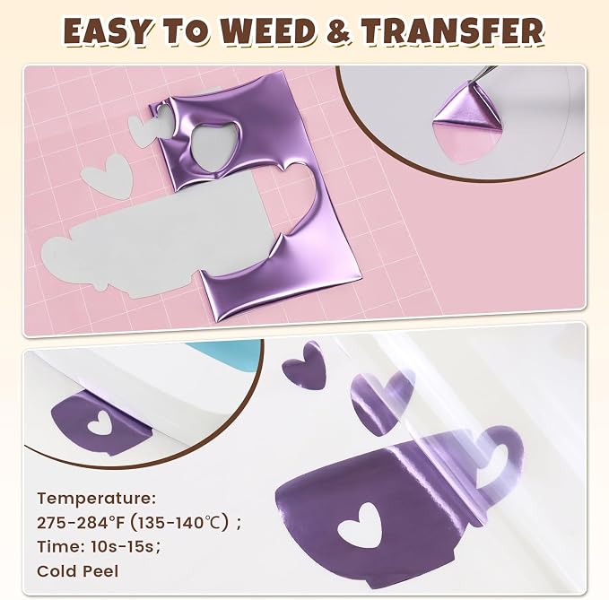 Purple Metallic Foil Iron On Vinyl Roll