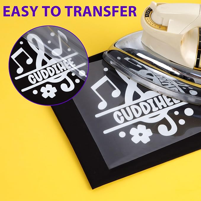 HTVVETUR White HTV Iron on Vinyl 12Inch by 35ft Heat Transfer Vinyl
