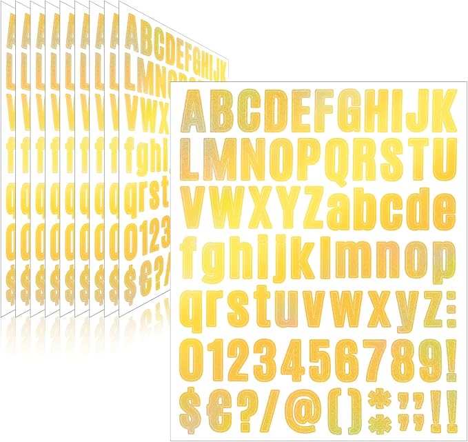 Letter Stickers, Mailbox Numbers, 1 Inch Waterproof Vinyl Alphabet | 1 Inch
