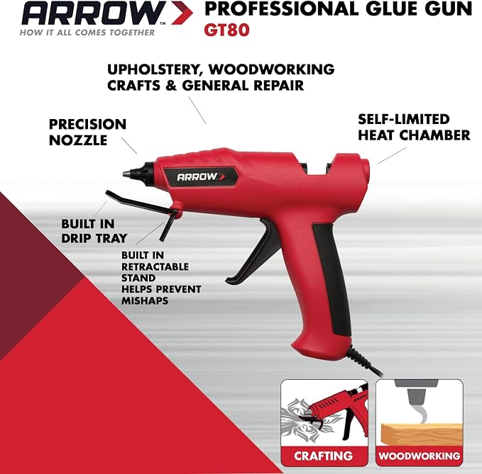 Arrow Fastener GT80 Heavy Duty Professional Glue Gun