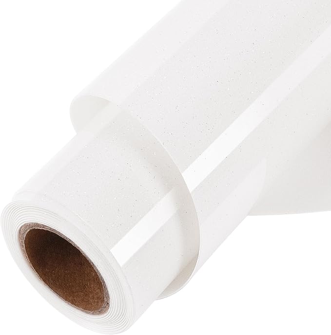 TORC White Silver Glitter HTV Heat Transfer Vinyl HTV Rolls