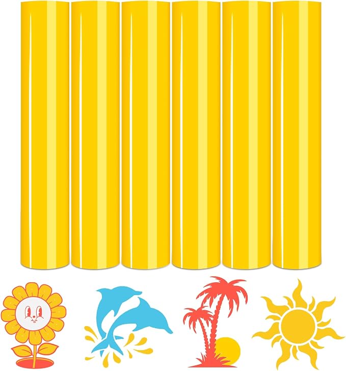 Tintnut Carrot Yellow Neon Heat Transfer Vinyl, easy cut & weed, stretch
