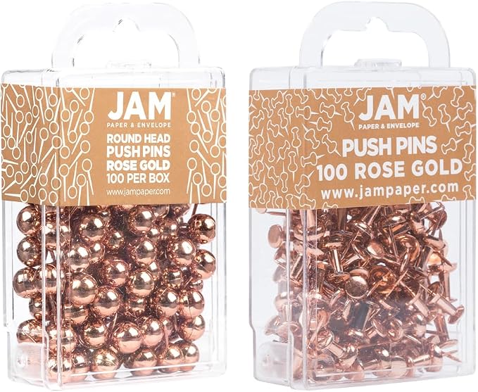 JAM PAPER Colorful Push Pins