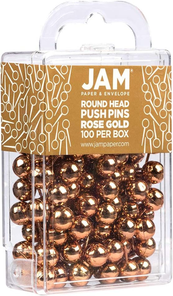 JAM PAPER Colorful Push Pins