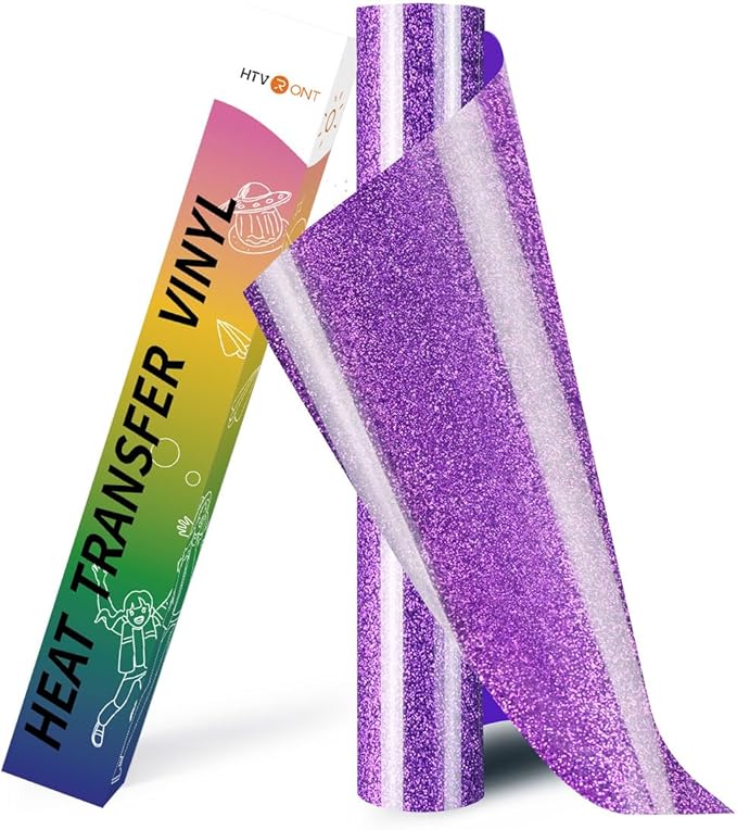 HTVRONT Glitter HTV Heat Transfer Vinyl Roll