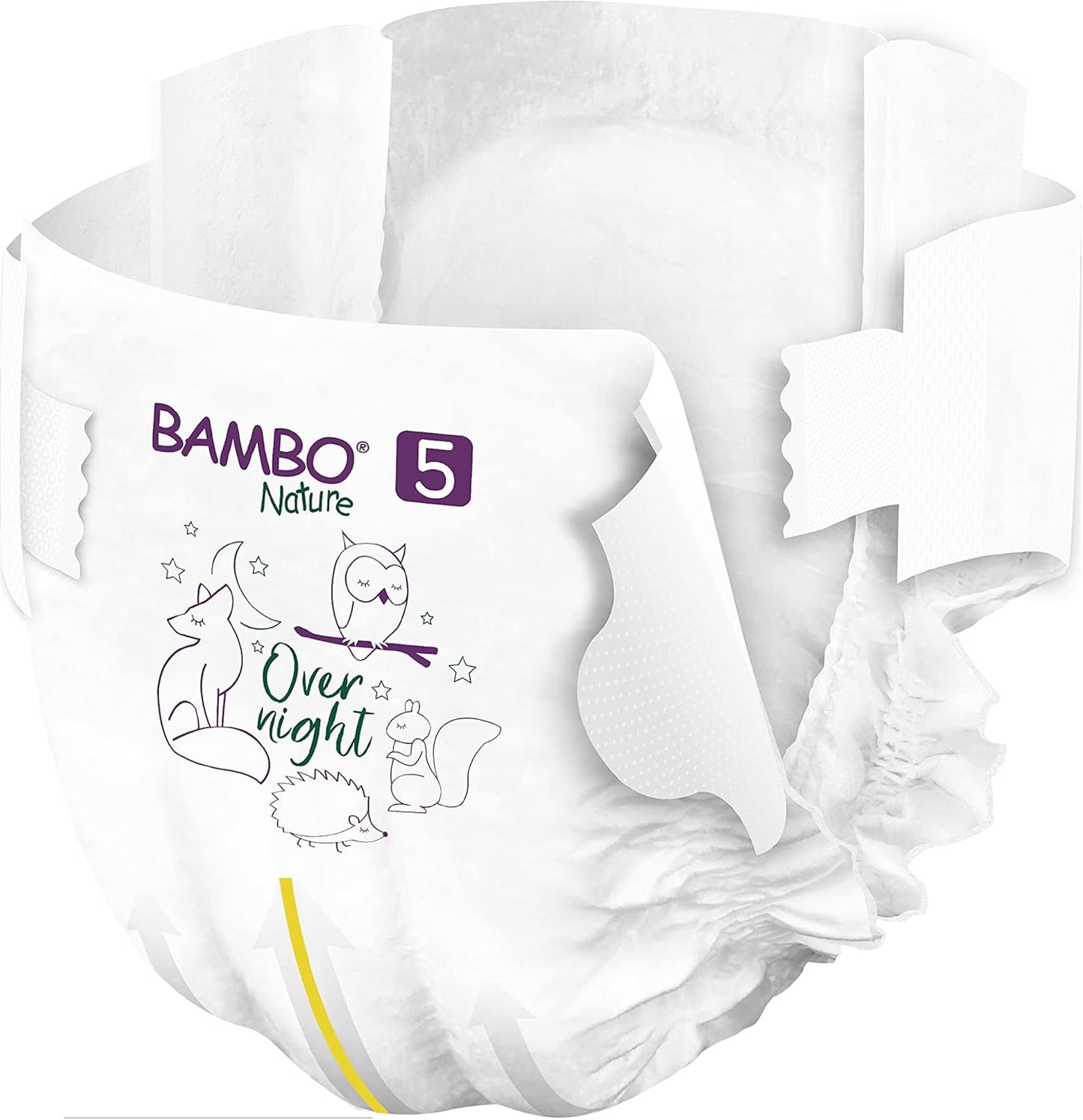 Bambo Nature Overnight Baby Diapers (Size 3 to 6), Size 5, 22 Count
