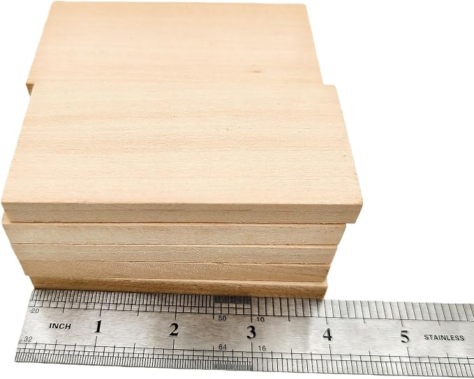 10PCS Unfinished Basswood Blocks