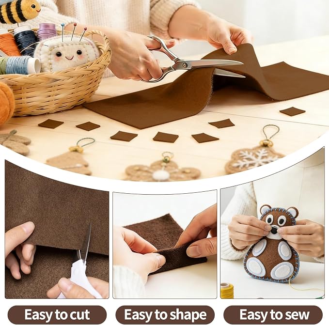 Chocolate Brown Fabric Sheet 36" X 36", 1.4mm Thick Large Soft Durable Flexible