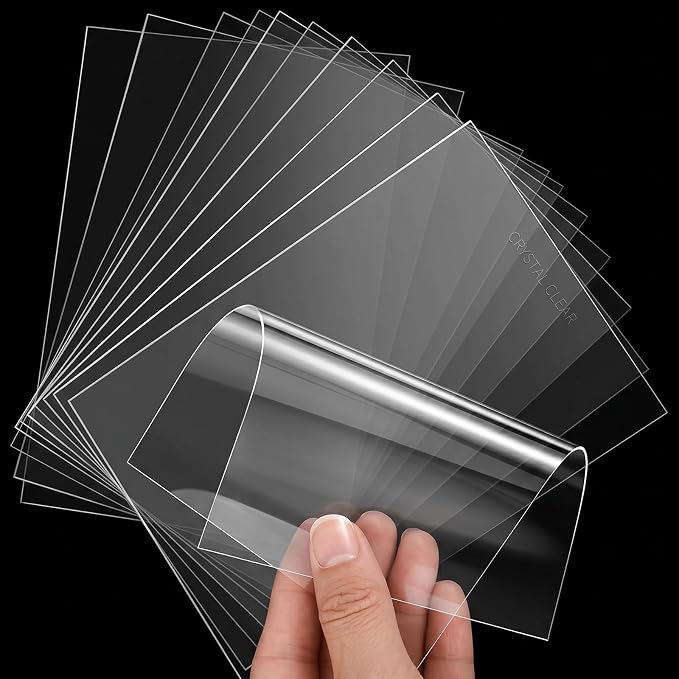 50Pcs Acetate Sheets for Crafts 6.30×4.33in Heat Resistant Clear Acetate Sheets