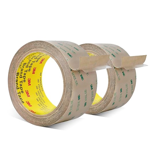 3M Double Sided Tape 300LSE 2" x 36Ft Clear, 2 Pack | Heavy Duty Adhesive Tape