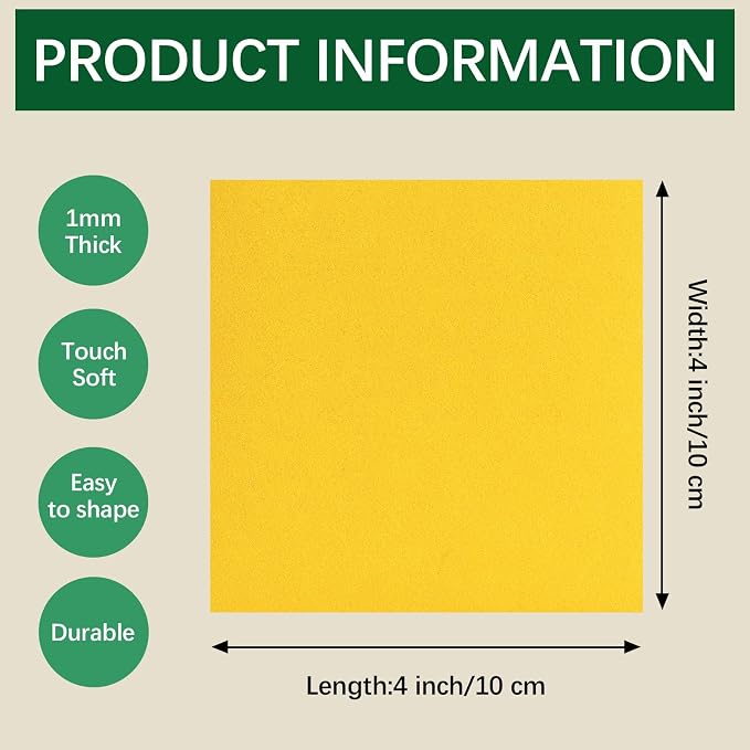Yellow Felt Sheets 36 X 36 inht Felt Sheets