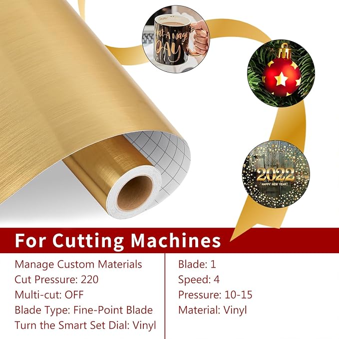 IModeur Brushed Gold Permanent Vinyl