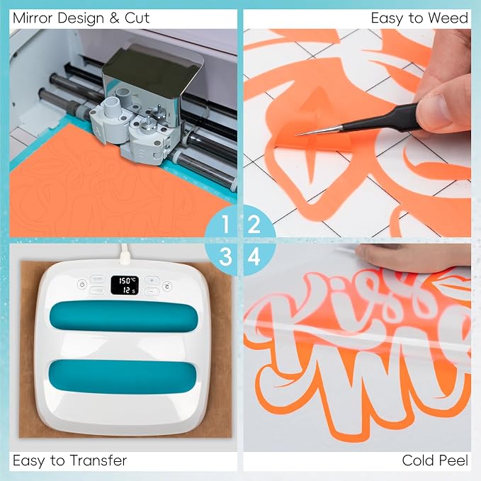 Aoder Fluorescent Orange Heat Transfer Vinyl
