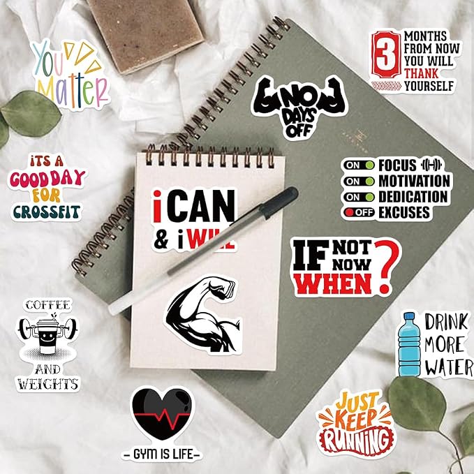 Inspirational Fitness Stickers Bulk