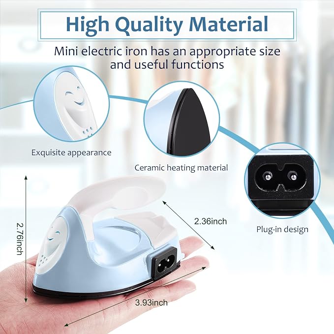 Honoson Mini Craft Iron Mini Heat Press Small Iron 3.93 x 2.36 x 2.76 in