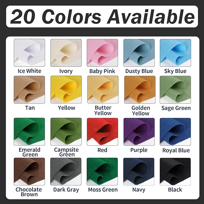 Black Fabric Sheet 36" X 36", 1.4mm Thick Large Soft Durable Flexible Craft