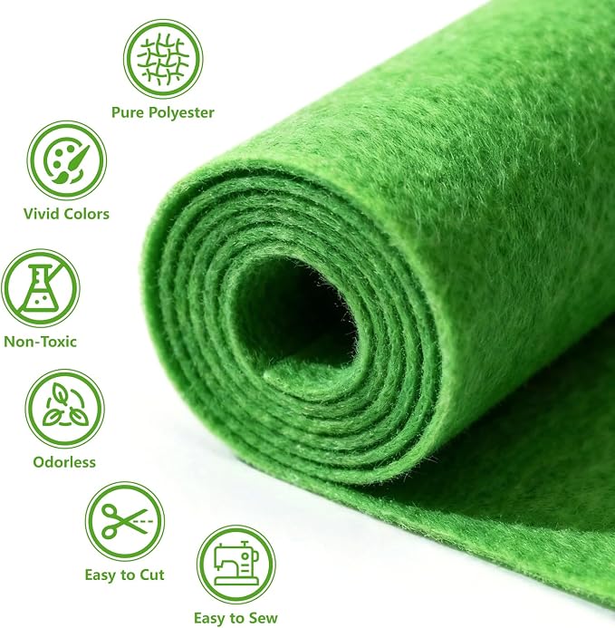 Felt Fabric 36'' X 36'' Large Felt Sheets Stiff Craft Felt by The Yard
