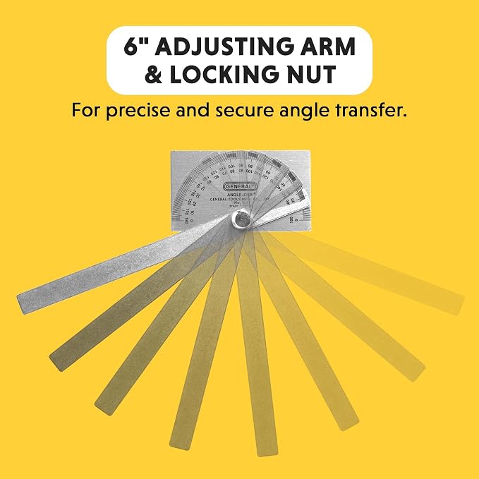 General Tools Angle Protractor #17 Stainless Steel Square Head
