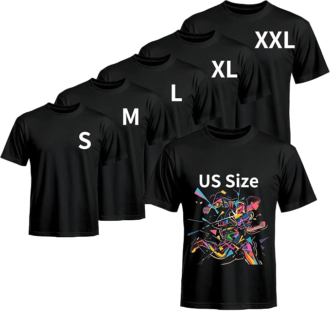 Joyclub 5 PCS Unisex Sublimation Blanks Bulk Polyester T Shirts