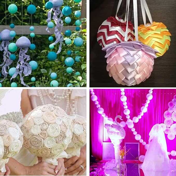 hesmartly 30 Pack Craft Foam Balls, 1.97inch Foam Balls and 2 Pieces Painting