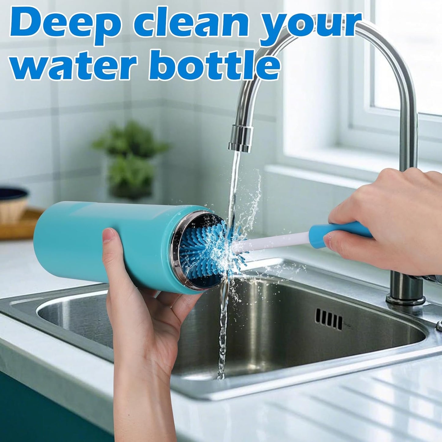 Palksky Water Bottle Cleaning Kit, Brush and Straw Cleaner for Owala, 5 PCS