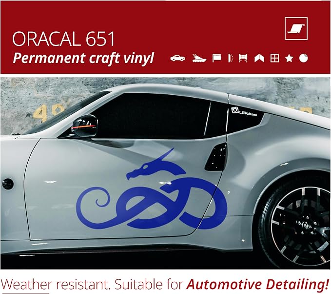 ORACAL 651 Gloss Brilliant Blue Permanent Vinyl Tape Roll – Premium Adhesive