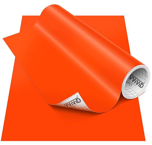 VViViD DECO65 Matte Pastel Orange Red Permanent Adhesive Craft Vinyl