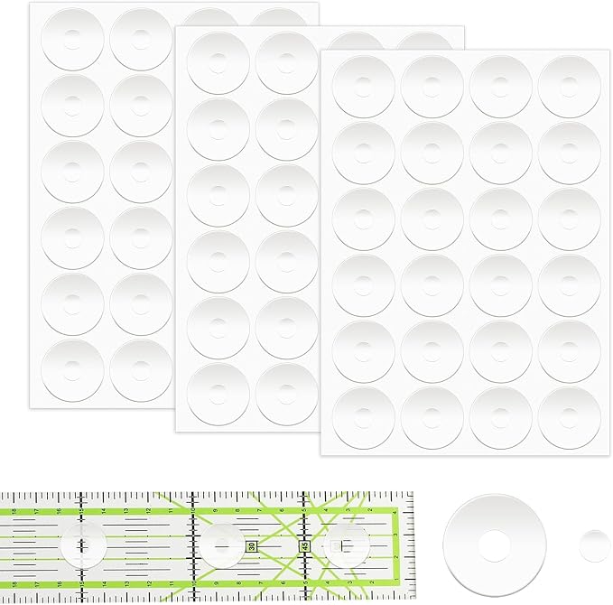 72pcs Non-Slip Silicone Grips for Quilt Templates, Quilting Rulers, Adhesive