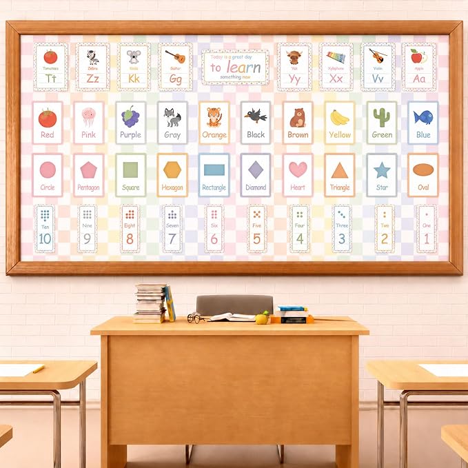 Colorful Checkered Bulletin Board Roll Non-Woven Fabric Poster 16in X 20ft |
