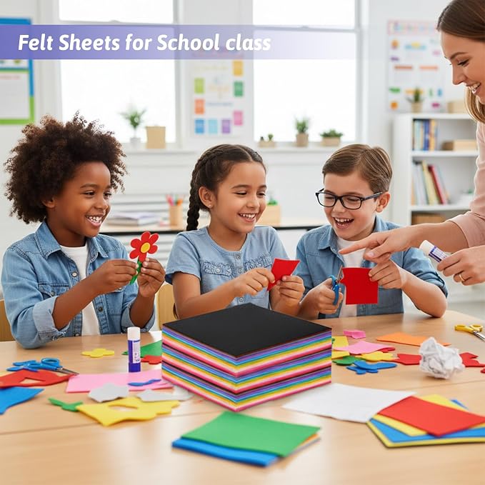 120 Pcs 12 x 12 Inch Felt Sheets