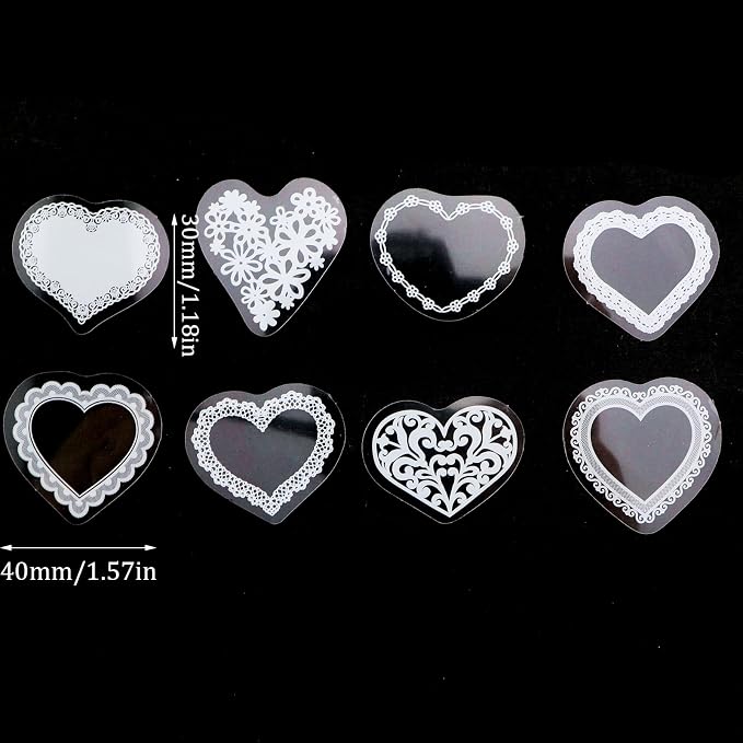 90PCS Lace Scrapbook Stickers DIY Decorative Notebook Frames Photo Album