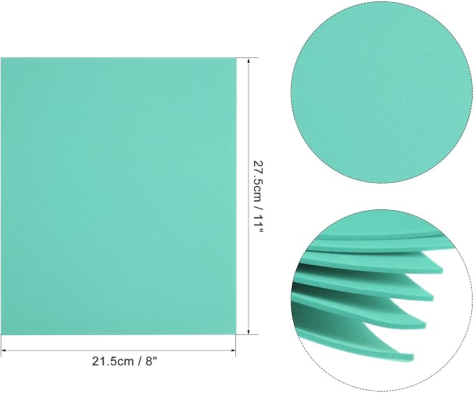 uxcell Blue EVA Foam Sheets 11 x 8 inch 1.7mm Thickness