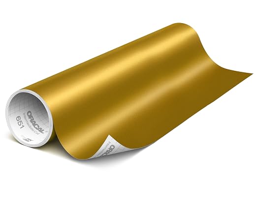 ORACAL 651 Matte Metallic Gold Vinyl Durable Roll Easy to Weed Permanent