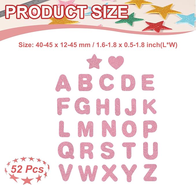 PATIKIL Alphabet Foam Stickers